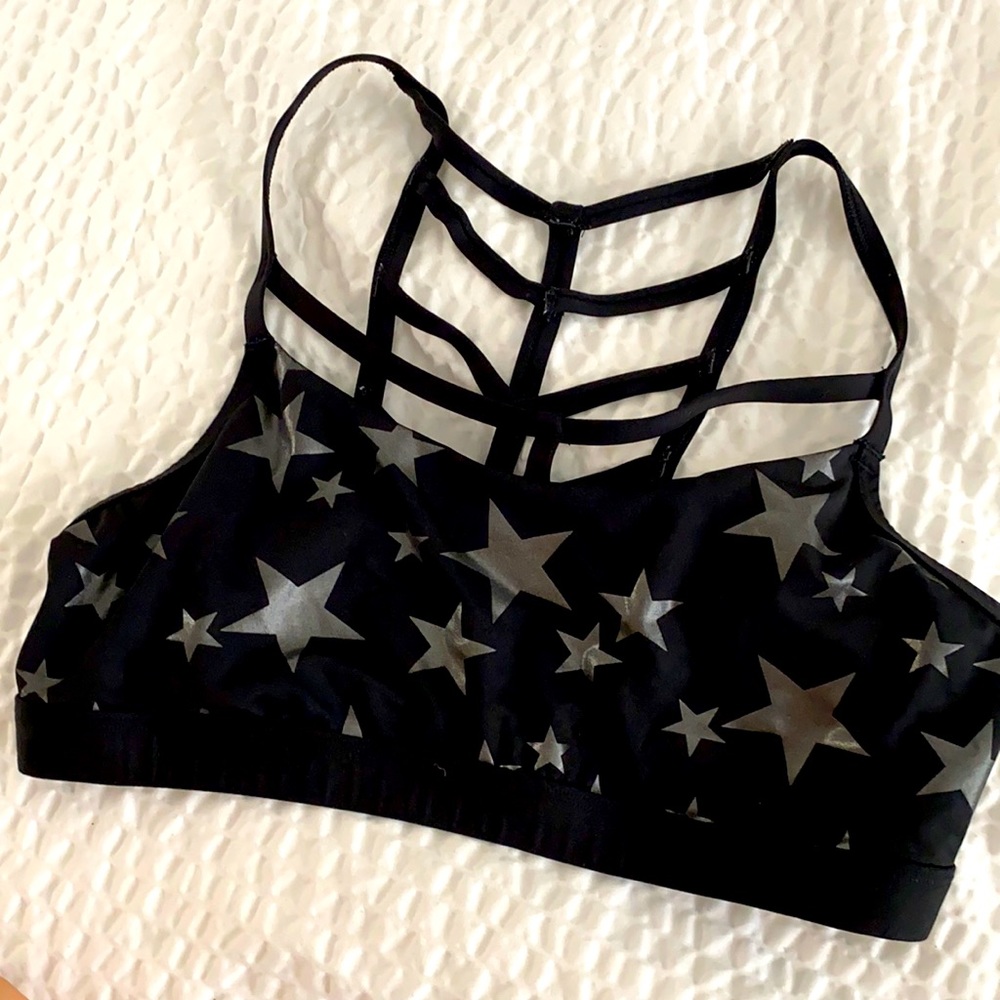 PINK by Victoria’s Secret black stars sports bra M